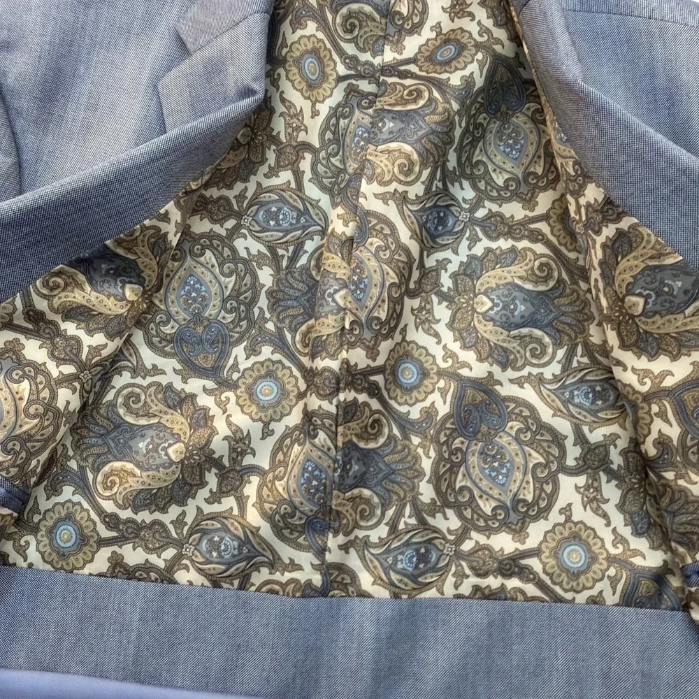 Lauren Ralph Lauren for Macy's Rayon, Polyester Sport Coat‎ Blue Birdseye 44R